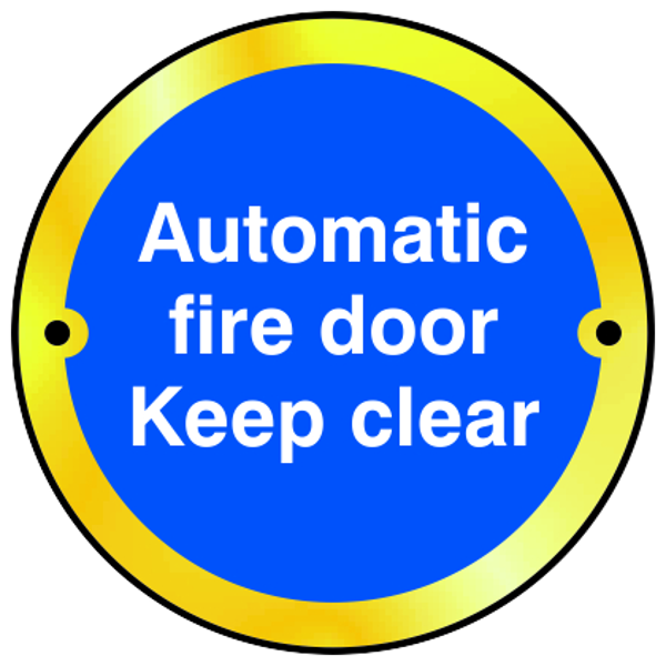 ASEC Sign Automatic Fire Door Keep Clear 75mm