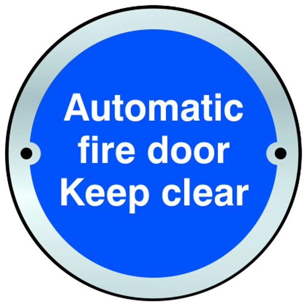 ASEC Sign Automatic Fire Door Keep Clear 75mm