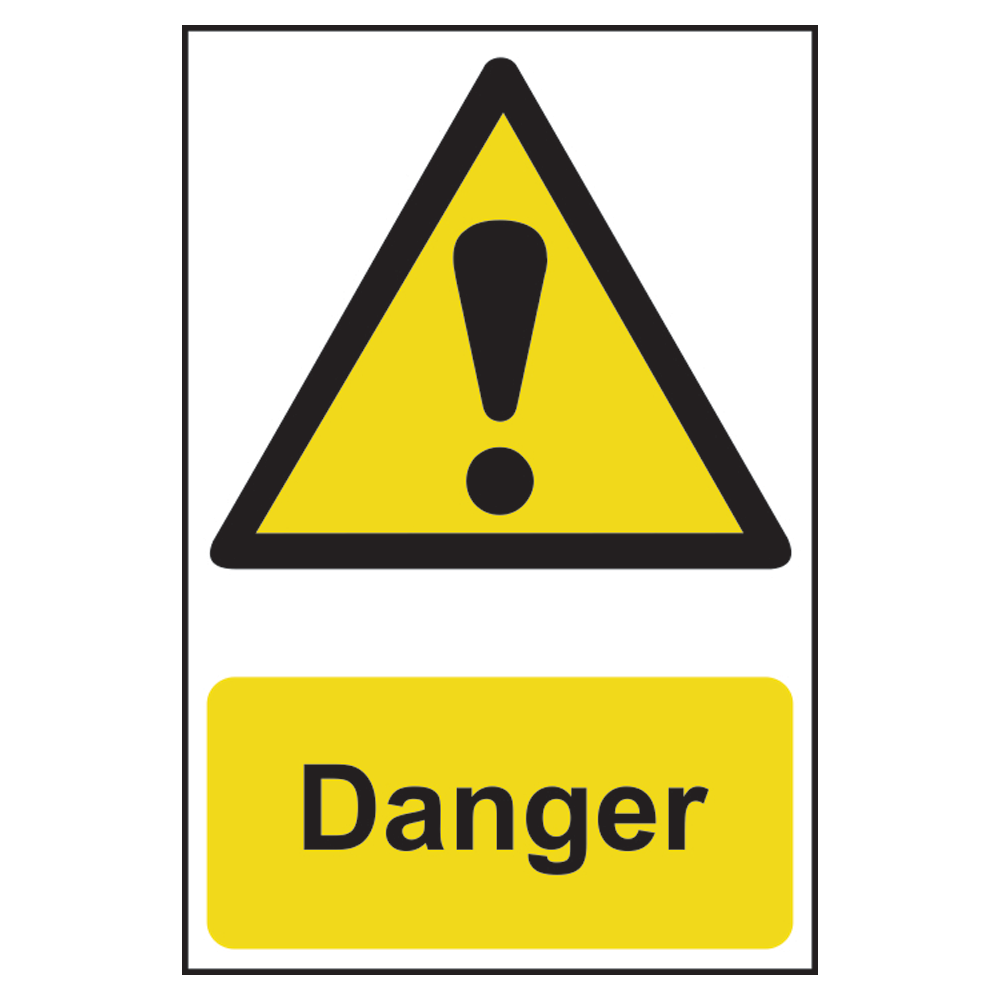 ASEC Danger Warning Sign PVC 200mm x 300mm