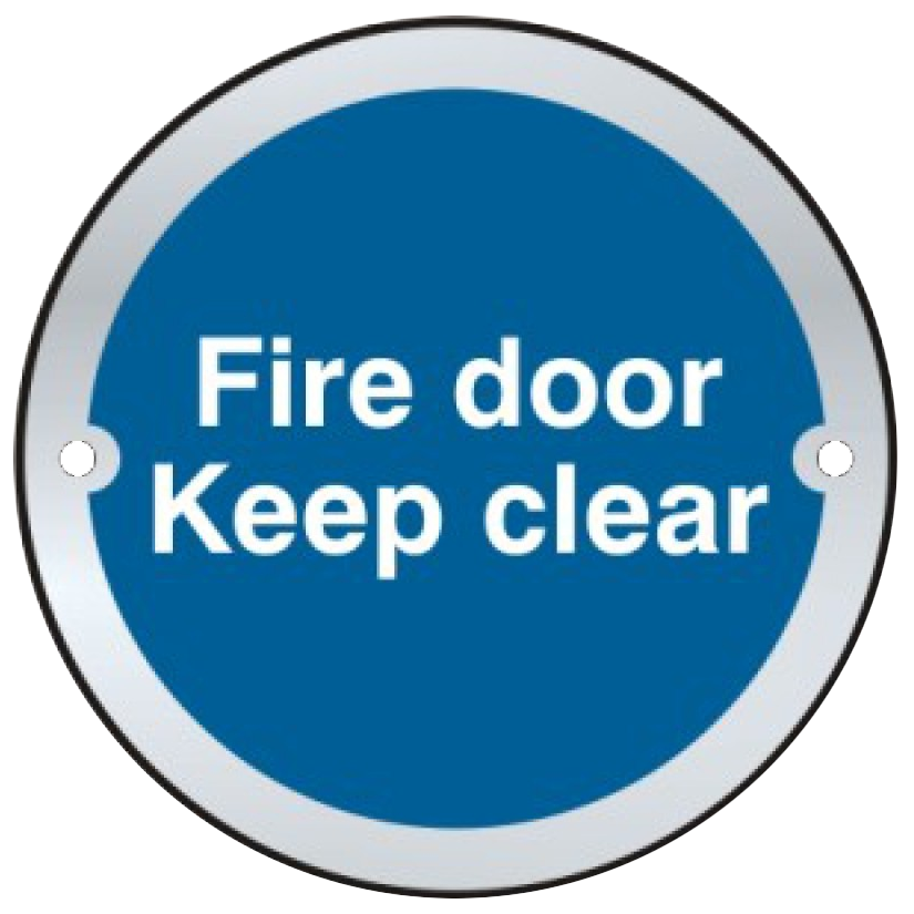 ASEC Fire door Keep clear Sign 75mm