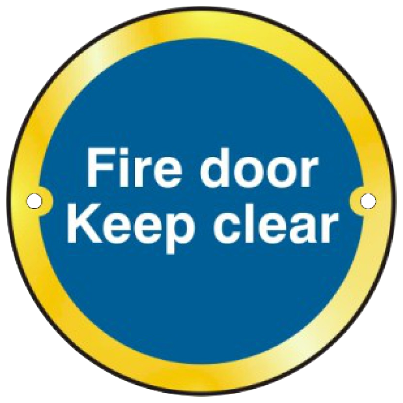 ASEC Fire door Keep clear Sign 75mm