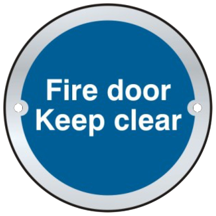 ASEC Fire door Keep clear Sign 75mm