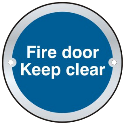 ASEC Fire door Keep clear Sign 75mm