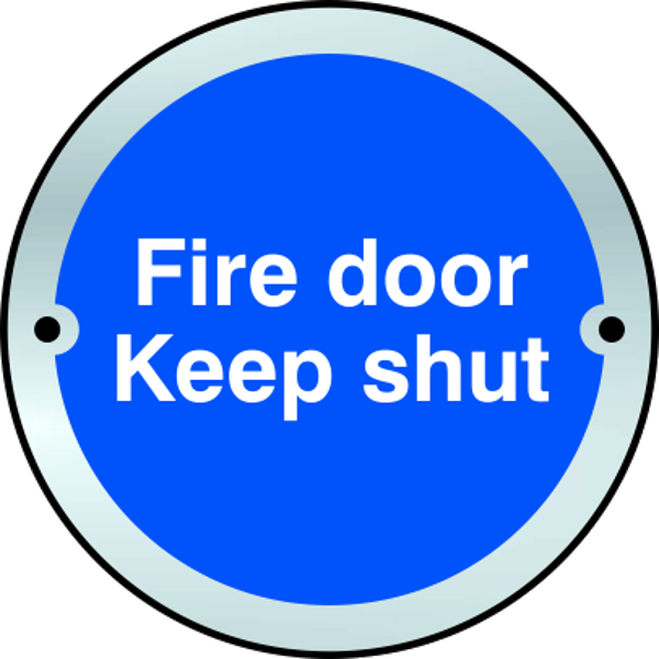 ASEC Fire door Keep shut Disc Sign 75mm