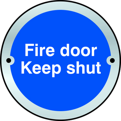 ASEC Fire door Keep shut Disc Sign 75mm