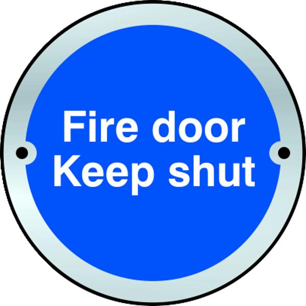 ASEC Fire door Keep shut Disc Sign 75mm