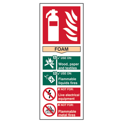 ASEC Fire Extinguisher Signs 82mm x 202mm