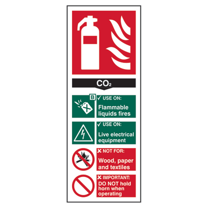 ASEC Fire Extinguisher Signs 82mm x 202mm