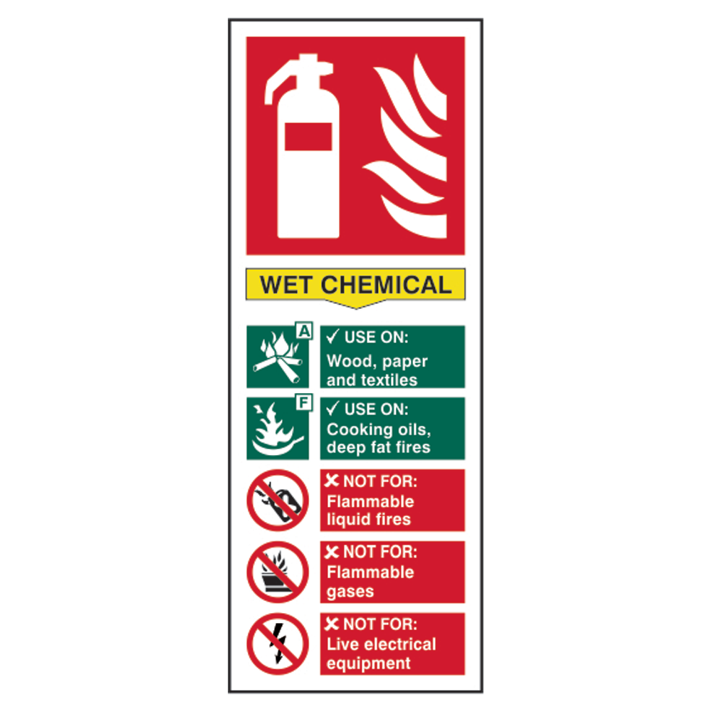 ASEC Fire Extinguisher Signs 82mm x 202mm