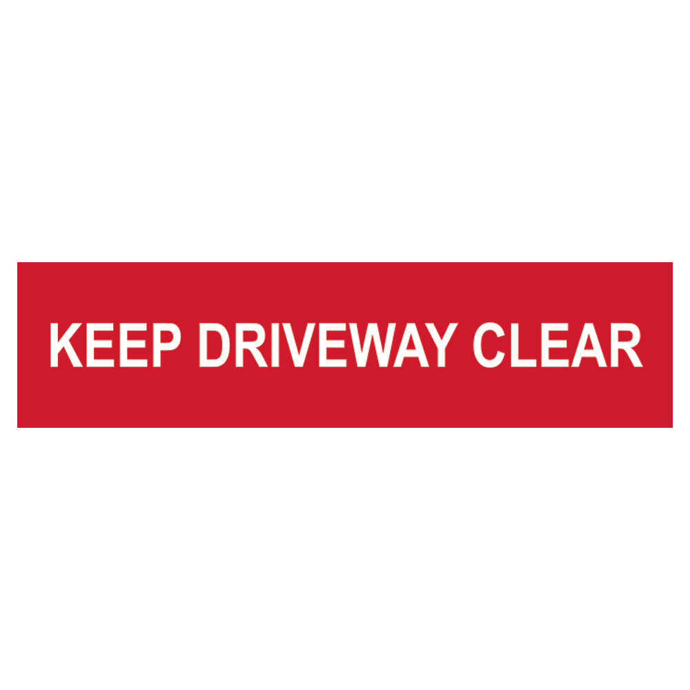 ASEC Keep Driveway Clear Sign 200mm x 50mm