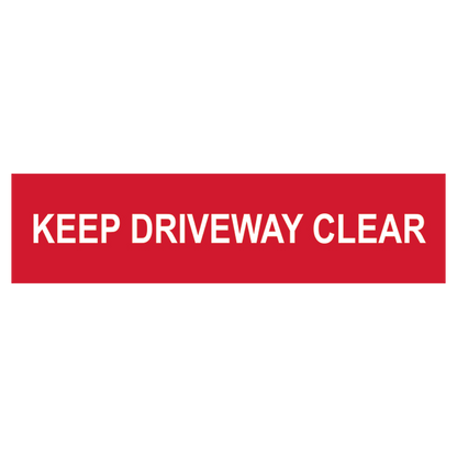 ASEC Keep Driveway Clear Sign 200mm x 50mm