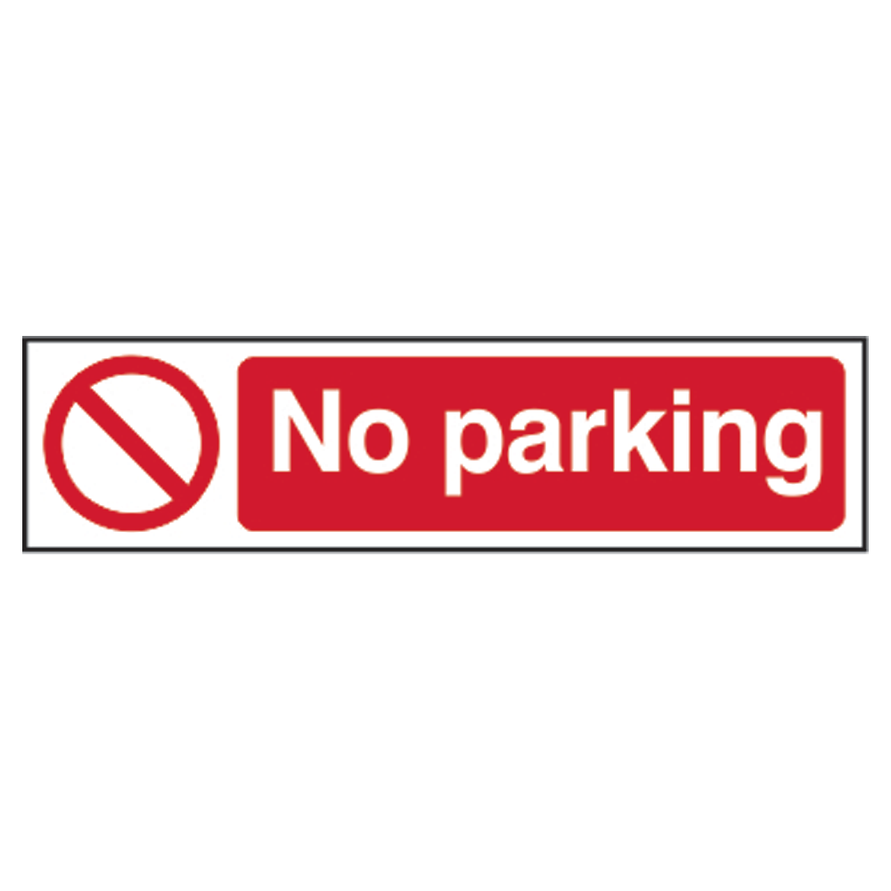 ASEC No Parking Sign 200mm x 50mm