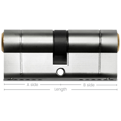 ASEC Vital 6 Pin Double Euro Dual Finish Snap Resistant Cylinder