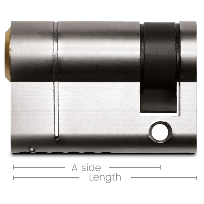 ASEC Vital 6 Pin Half Euro Dual Finish Snap Resistant Cylinder