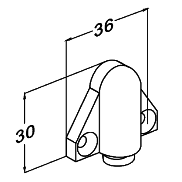 ASEC 400mm Plastic Ended Door Loop