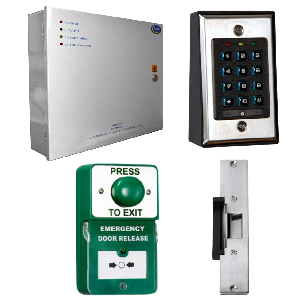 ASEC Keypad Kit with Exit Button, Call Point and Release