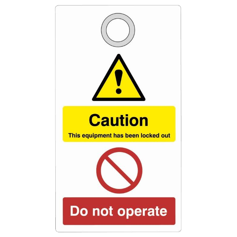 ASEC Double Sided Lockout Tagout Tags Caution - Do Not Operate