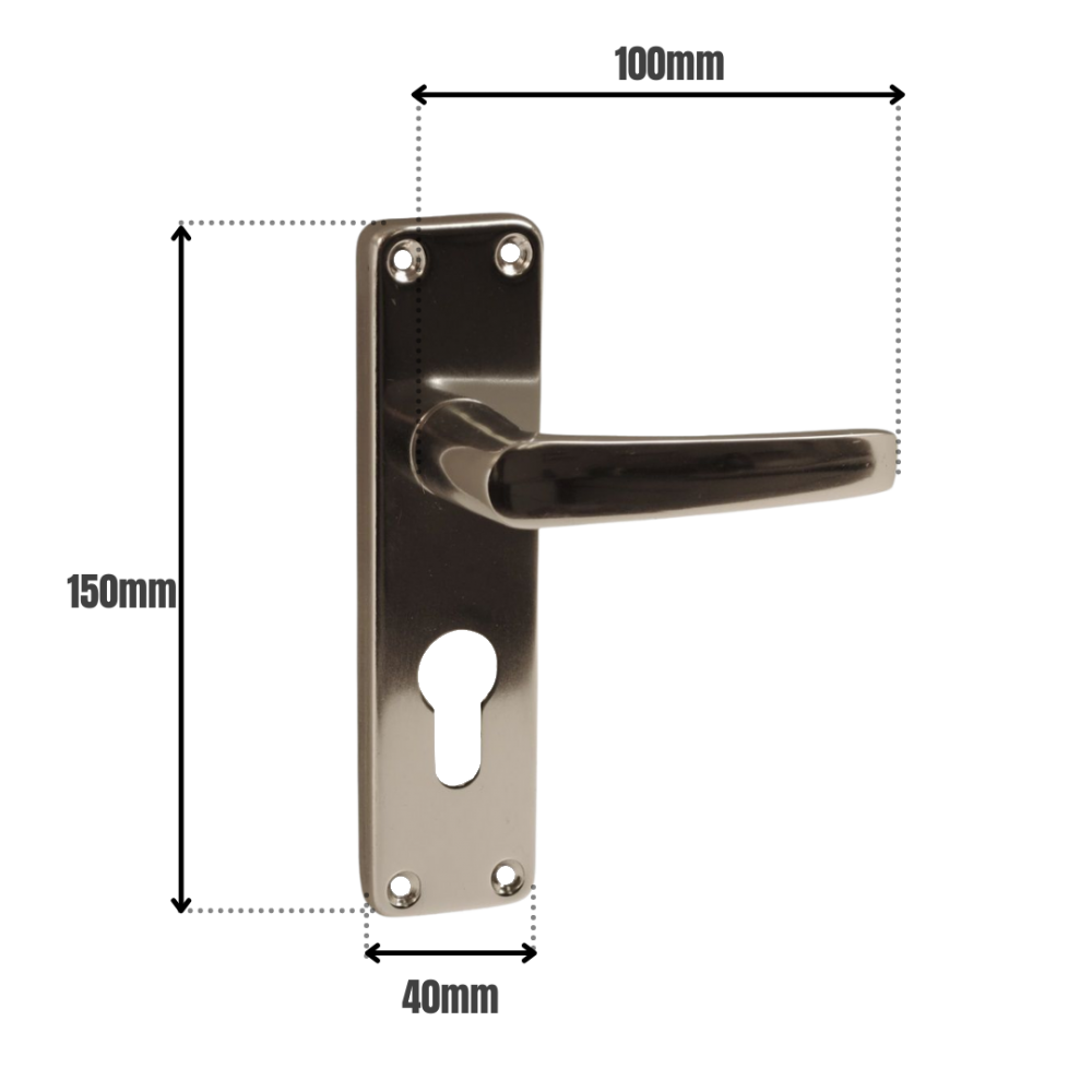 ASEC Stafford Plate Furniture Lever Euro Lock Handle