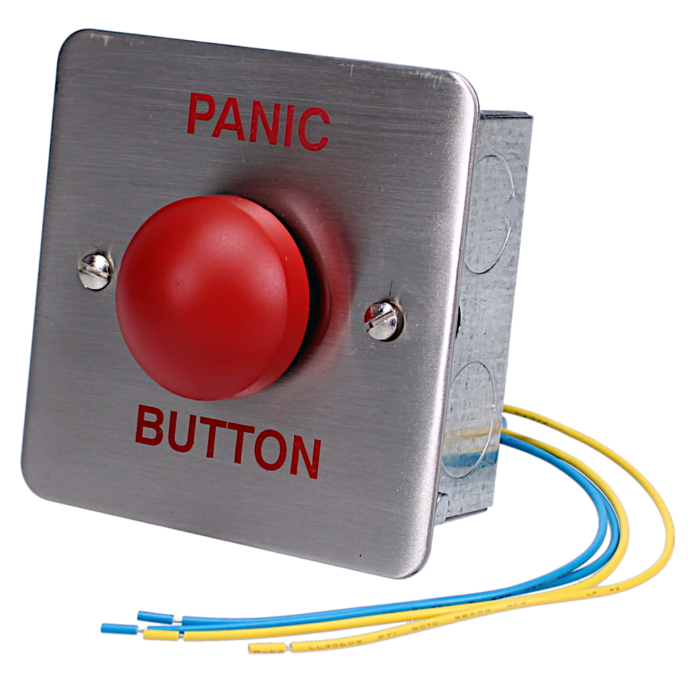 ASEC Red Dome Panic Button Flush Fit