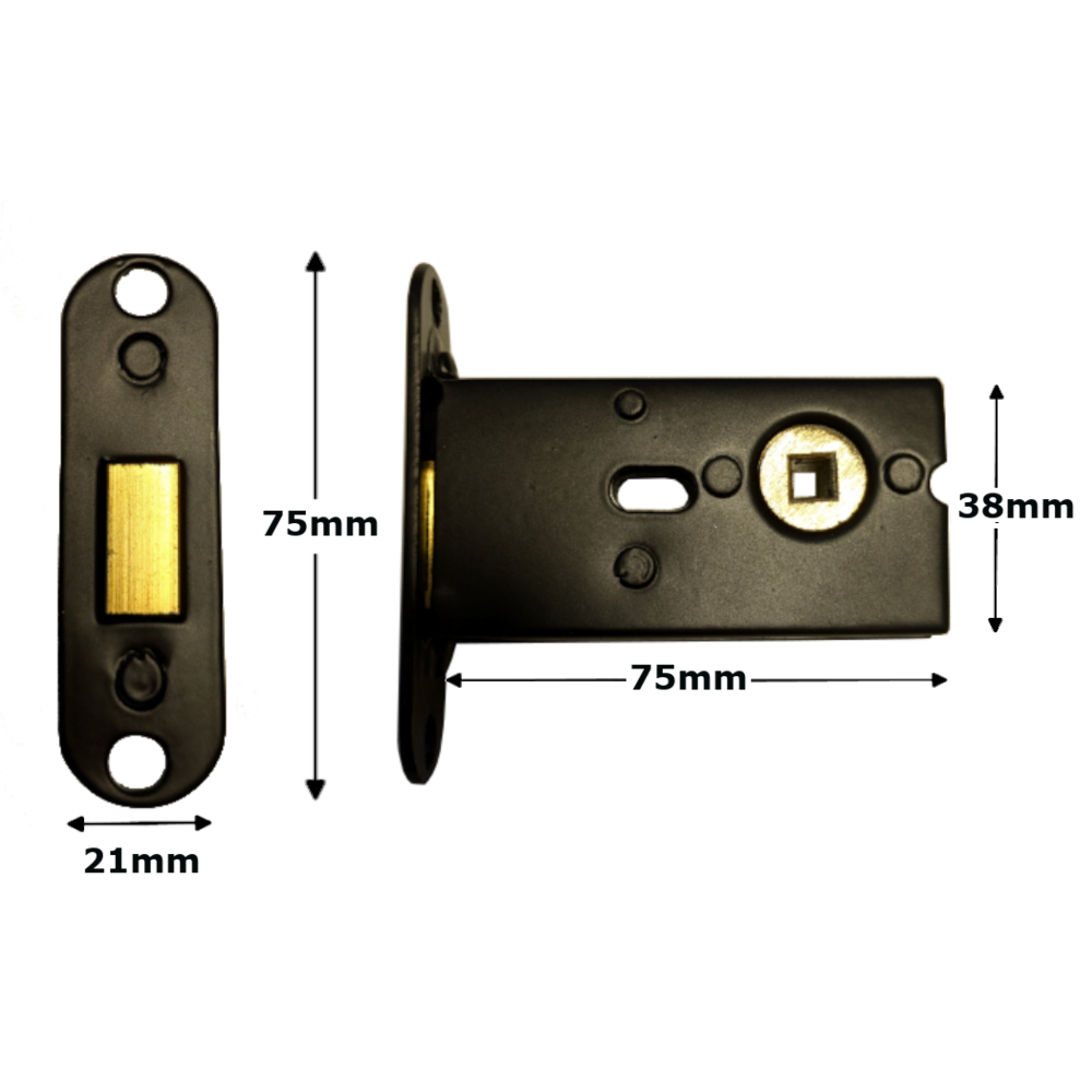 ASEC 75mm Deadbolt For 5mm Spindle