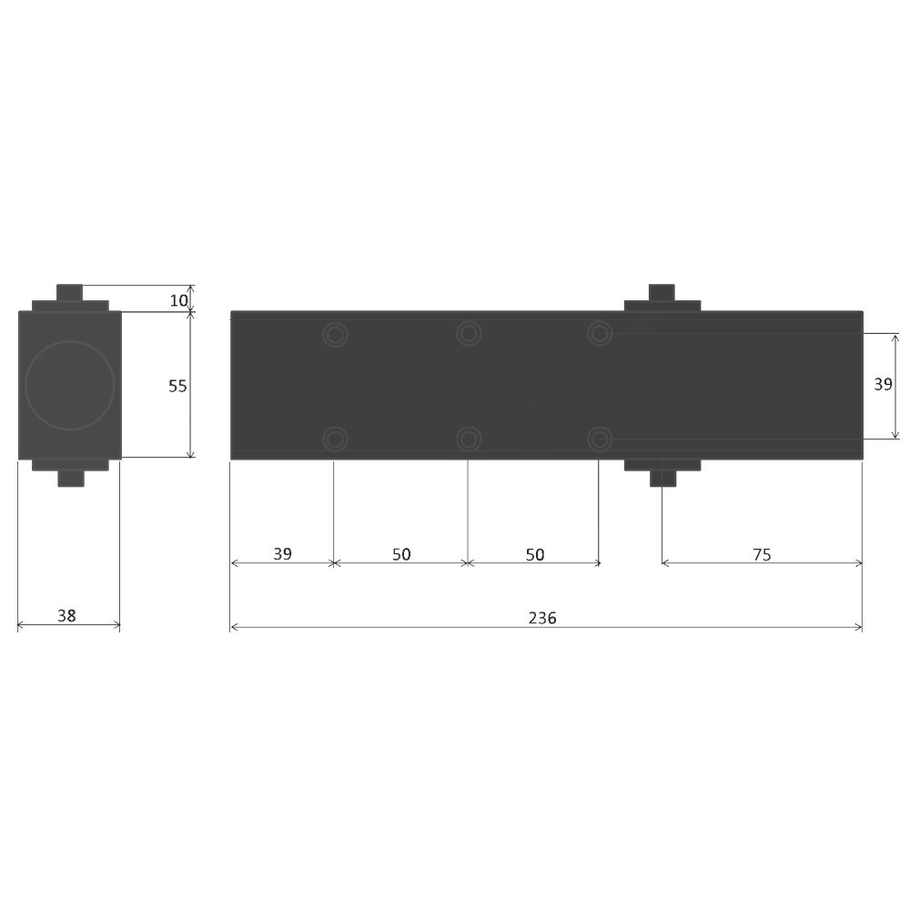 ASEC Architectural Size 2-5 Door Closer With Backcheck & Delayed Action CE/UKCA FD120 C/W Cover & Arm