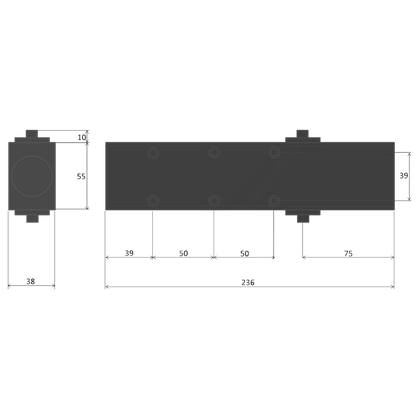 ASEC Architectural Size 2-5 Door Closer With Backcheck & Delayed Action CE/UKCA FD120 C/W Cover & Arm