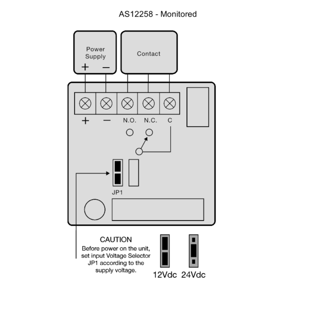 ASEC Slim Line Single Magnet With Large LED Status Light