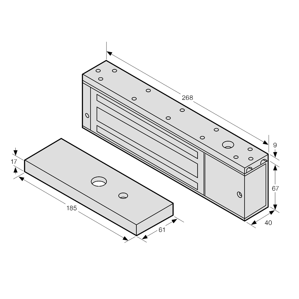 ASEC Standard Single Magnet With Large LED Status Light