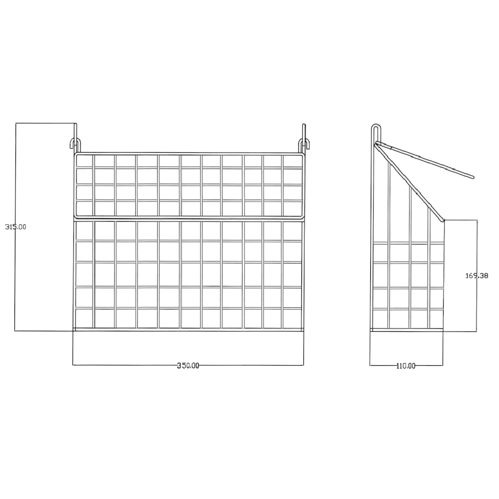 ASEC Slimline Letter Cage (315mm X 350mm X 110mm)