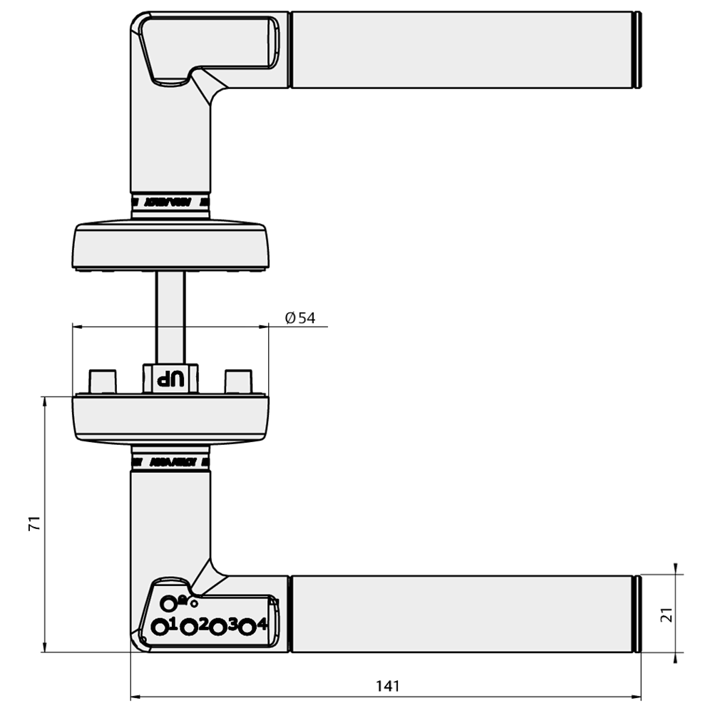 ASSA ABLOY 8812 Codehandle Door To Suit DIN Standard Locks