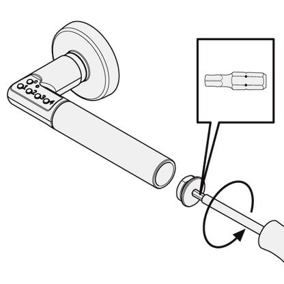 ASSA ABLOY 8821 Codehandle Door Battery Cover