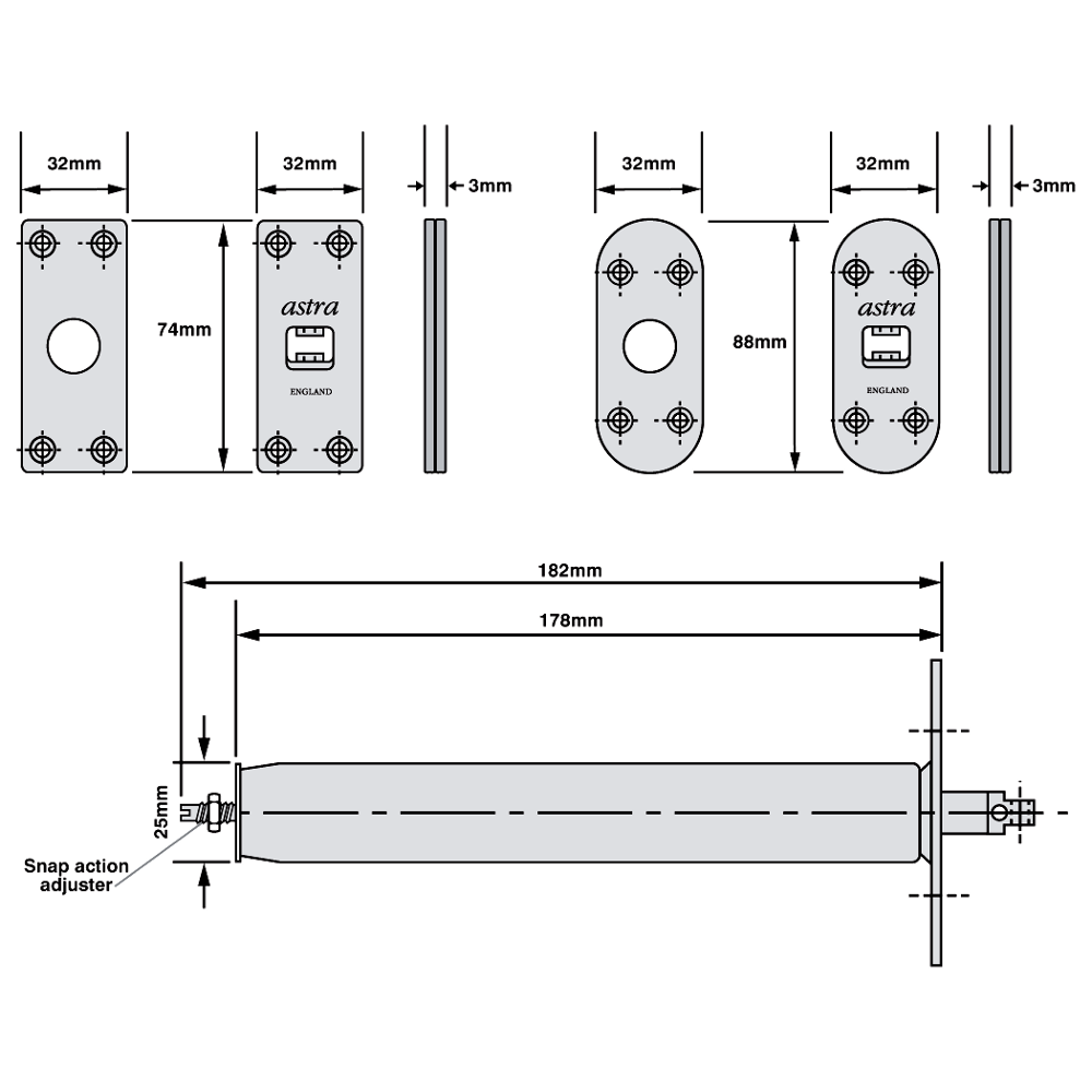 ASTRA DOOR AST1000 Concealed Door Closer