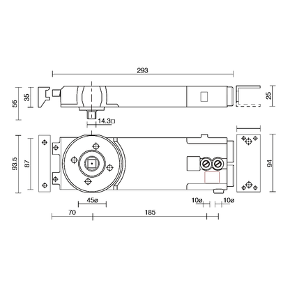 AXIM Transom Door Closer Size 2 Body Only 8802