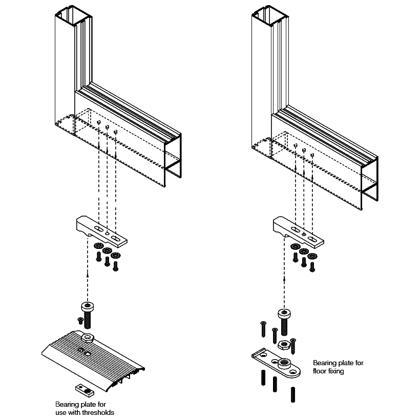 AXIM Universal Bottom Pivot Assembly 8800 Series