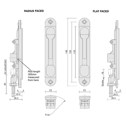 AXIM Flush Bolt FB6200 Series