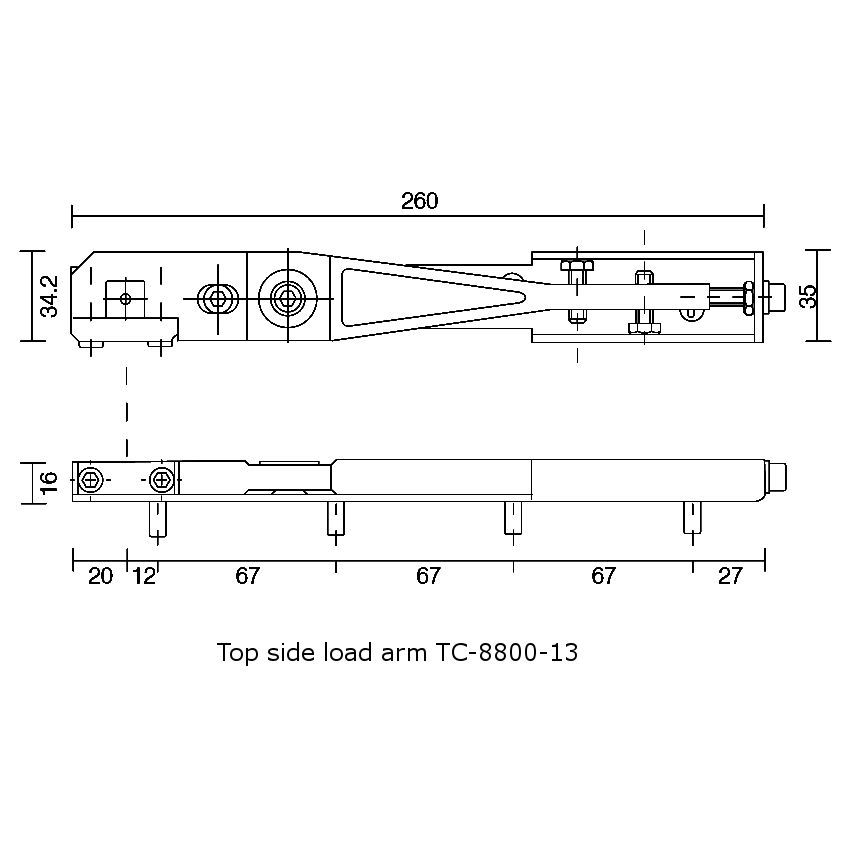 AXIM Transom Door Closer Drive Arm Assembly 8800 Series