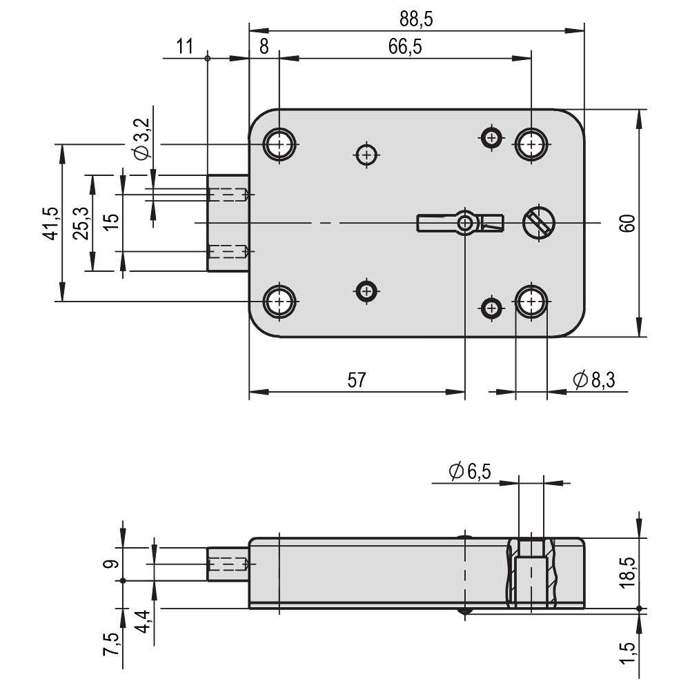 STUV Double Bitted Safe Lock