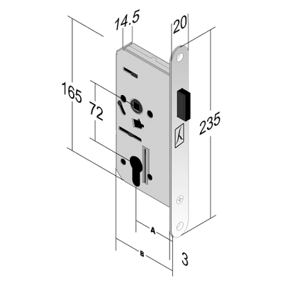 BONAITI SERRATURE DIN Standard Magnetic Euro Lock