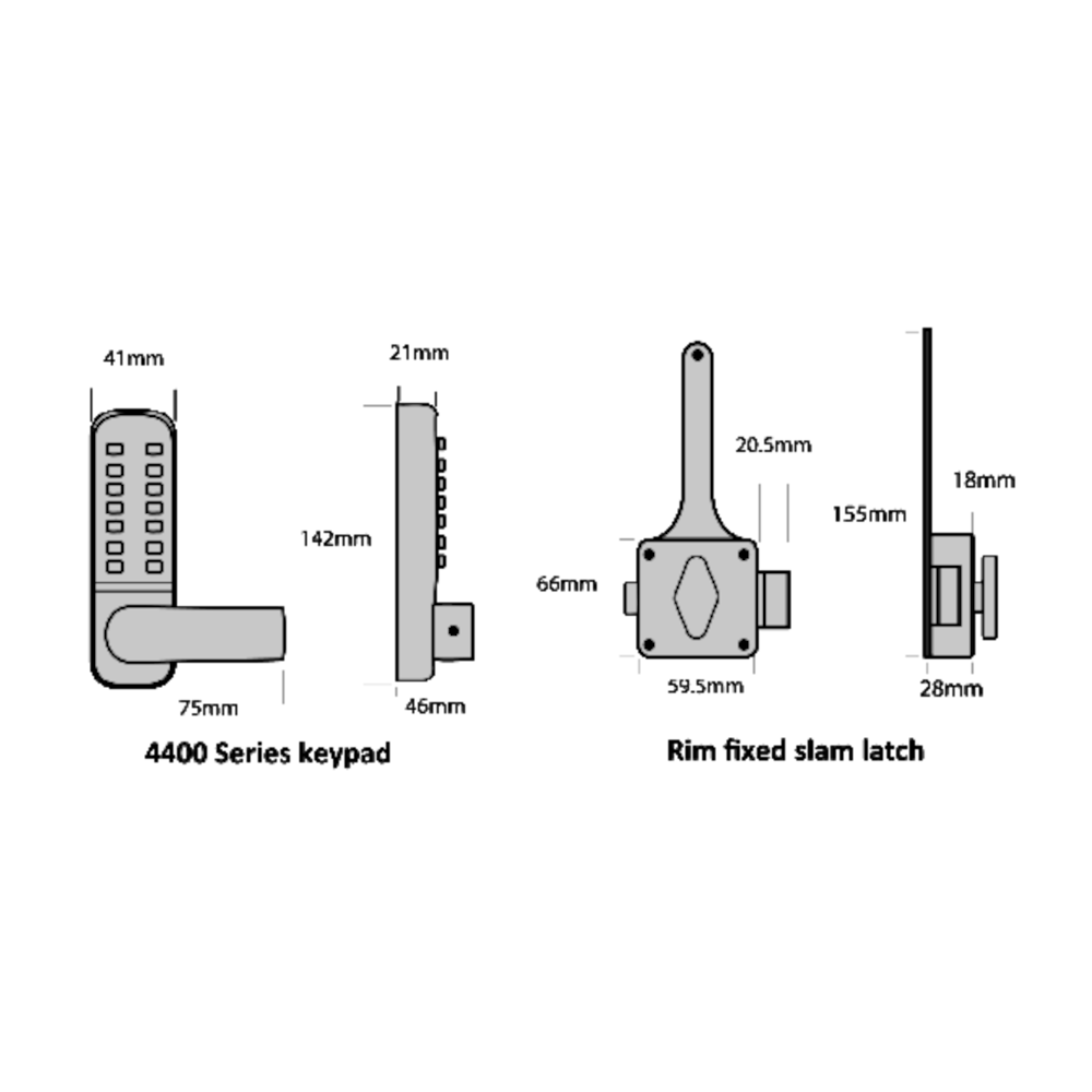 BORG LOCKS BL4409 Wooden Gate Digital Lock With Slam Latch