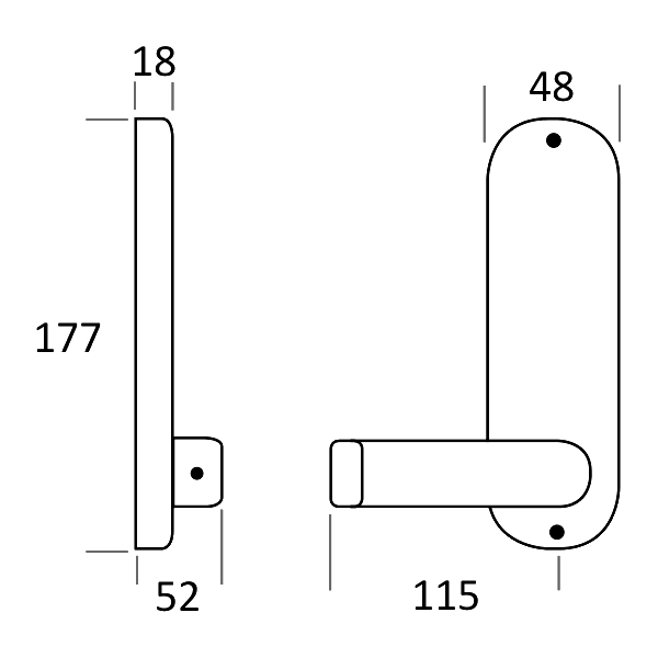 BORG LOCKS BL5401 Digital Lock With Inside Handle And 60mm Latch