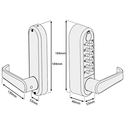 BORG LOCKS BL5400 ECP Retrofit Cu-Shield ECP Antimicrobial Digital Lock Cover