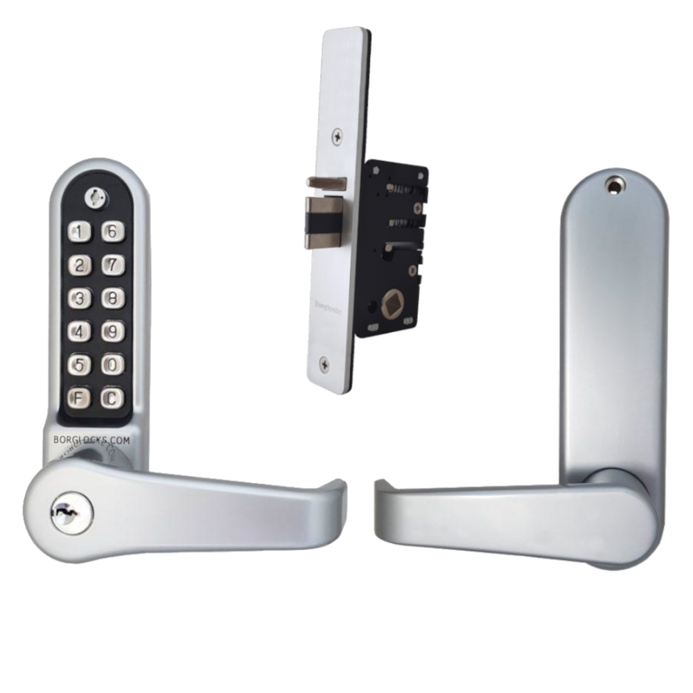 BORG LOCKS BL5702 AR ECP Lever Keypad c/w Key Override And 28mm Backset Ali Latch