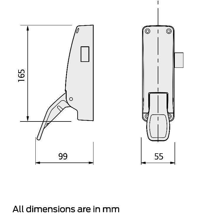 BRITON 1438E Push Pad Panic Latch