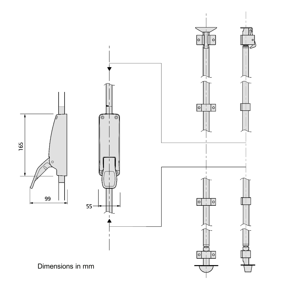 BRITON 372E Push Pad Vertical Bolt