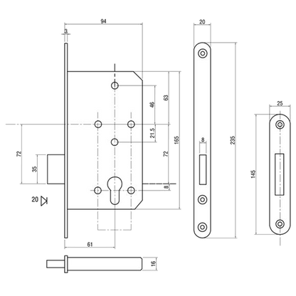 Briton 5410 DIN Euro Deadcase