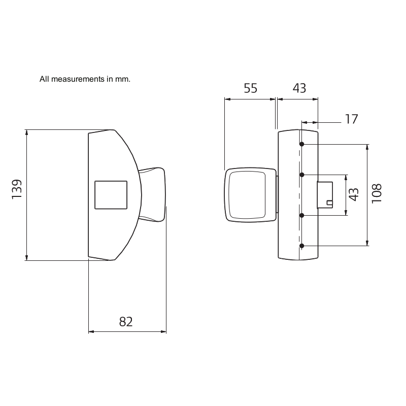 BRITON 581 Slimline Push Pad Panic Latch