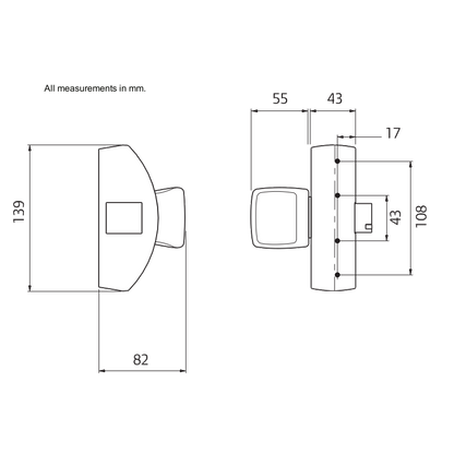 BRITON 581 Slimline Push Pad Panic Latch