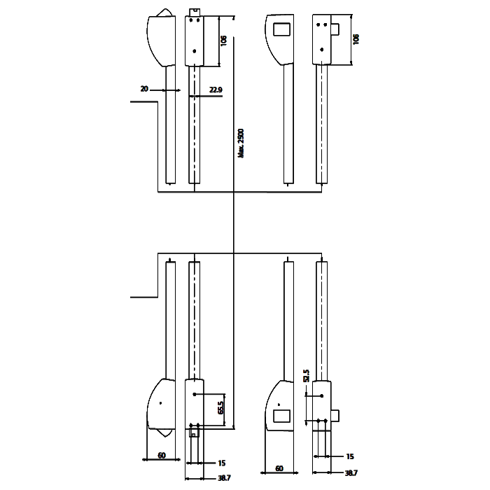 BRITON 574 Pullman Latch Kit