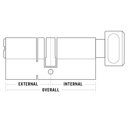 CAVEO TS007 3* Key & Turn Euro Dimple Cylinder