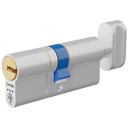 CAVEO TS007 3* Key & Turn Euro Dimple Cylinder Keyed Alike Pair